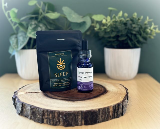 Hemponix sleep gummies and CBN tincture